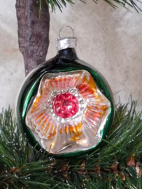 Oude Antiek Vintage Kerstbal 8905 Deukbal
