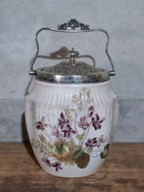 Oude Antieke Biscuit Barrel Koekjespot Wiltshaw & Robinson