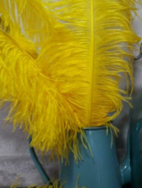 Struisvogelveer Yellow - Geel 60-70 cm
