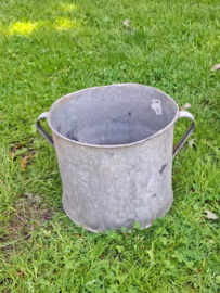 Oude Brocante Zinken Emmer Teil