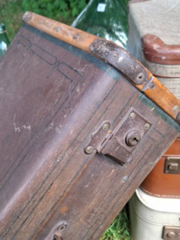 Oude Antiek Houten Koffer Reiskoffer Elpra