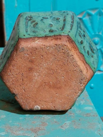 Oude Antiek Shiwan Gemberpot Turquoise