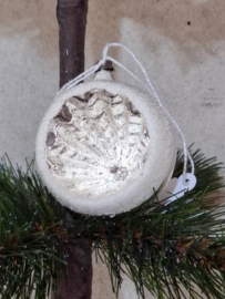 Oude Antiek Vintage Kerstbal 10037 Deukbal