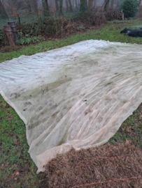 Oud Vintage Visnet Creme Groen L