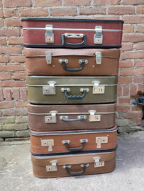 Oude Antiek Vintage Koffer Assortie