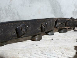 Oude Antieke Leren Bellenband Bronzen Belletjes Lapland Rendier