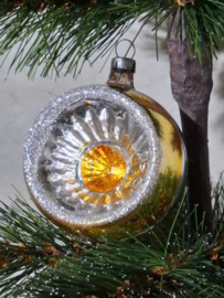 Oude Antiek Vintage Kerstbal 10259 Deukbal
