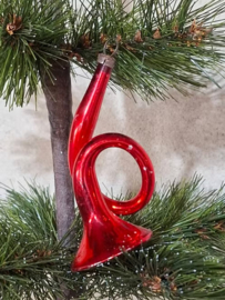 Oude Antiek Vintage Kerstbal 9995 Trompet