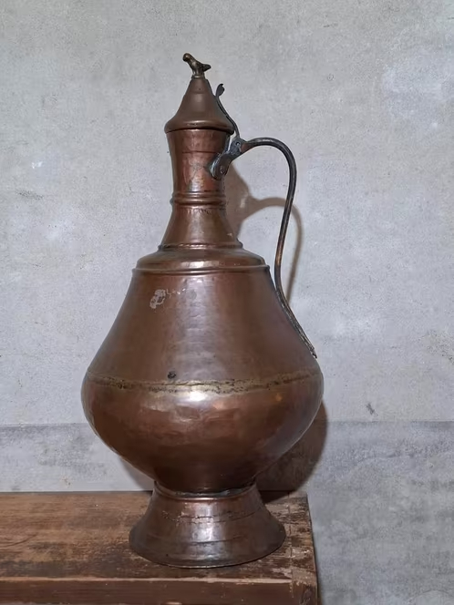 Oude Antieke Koperen Ottomaanse Waterkan KanTurkije