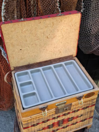 Oude Vintage Franse Viskoffer