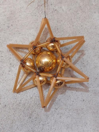 Oude Antiek Vintage Kerstbal 5922 Gablonzer Ornament Ster 3D