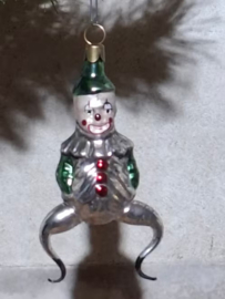 Oude Antiek Kerstbal 10133 Clown Pierrot