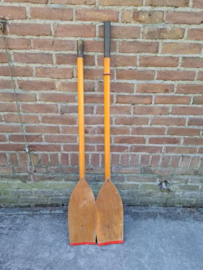 Oude Vintage Houten Peddels Roeispanen