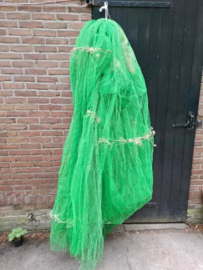 Oud Brocante Visnet Vissersnet Tunnel Groen XL