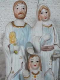 Oude Antiek Beeld Heilige Familie Maria Jezus Jozef