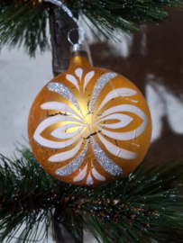Oude Antiek Vintage Kerstbal 10415 Goud
