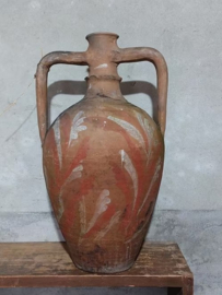 Oude Antieke Turkse Terracotta Oliekruik Olie Kruik Amfora