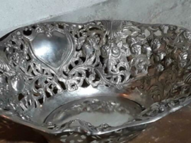 Oude Vintage Verzilverde Mand Broodmand Silverplate