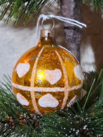 Oude Antiek Vintage Kerstbal 10250 Goud