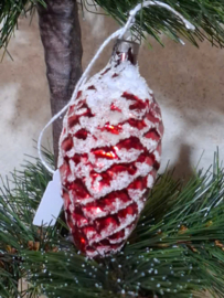 Oude Antiek Vintage Kerstbal 10173 Dennenappel