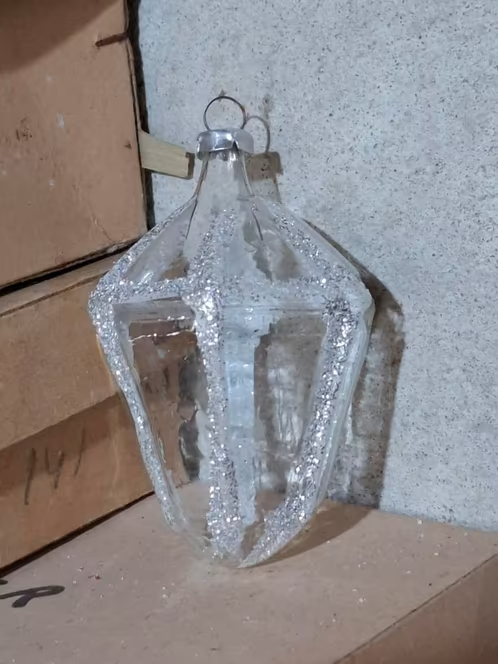 Oude Vintage Kerstbal 9093 Lampion