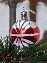 Oude Antiek Vintage Kerstbal 10323 Rood