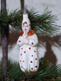 Oude Antieke Oostblok Kerstbal 10084 Pierrot USSR