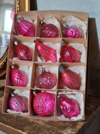 Oude Vintage Kerstballen Oostblok 111382 Assorti