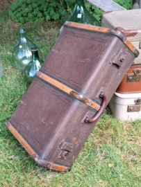Oude Antiek Houten Koffer Reiskoffer Elpra