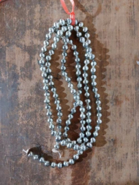 Oude Antieke Kerstbal 8135 Kralenslinger Kralenketting Kralen Slinger Zilver