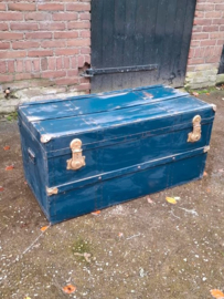 Oude Antieke Houten Kist Dekenkist Hutkoffer Schatkist