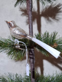 Oude Antiek Vintage Kerstbal 8931 Vogel op Clip