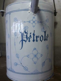 Oude Brocante Emaille Petroleumkan Saks 5 Liter