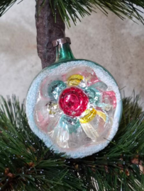 Oude Antiek Vintage Kerstbal 9887 Deukbal