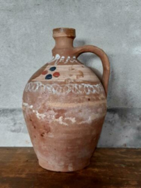 Oude Antieke Aardewerk Roemeense Kan Kruik Terracotta