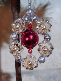 Oude Antiek Vintage Kerstbal 10161 Gablonzer Hanger