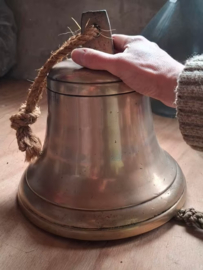 Oude Antieke Grote Messing Scheepsbel XXL