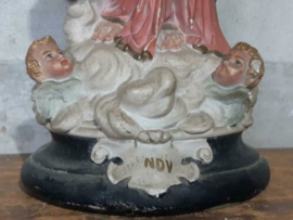 Oude Antiek Maria des Victoires Beeld Mariabeeld