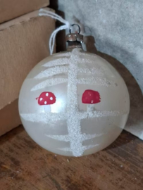 Oude Antiek Vintage Kerstbal 7908 Paddenstoelen