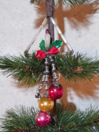Oude Antiek Vintage Kerstbal 8922A Gablonzer Hanger