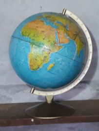 Oude Vintage Wereldbol Globe 1970 Relief