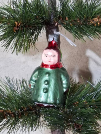 Oude Antieke Vintage Kerstbal 9824 USSR Meisje