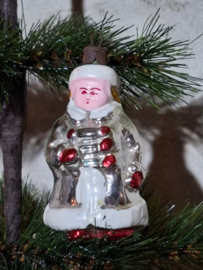 Oude Antieke Vintage Kerstbal 10085 USSR Sneeuwmeisje met Vlecht