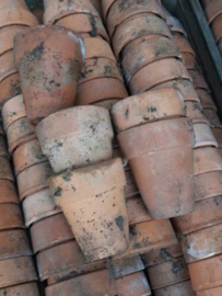 Oude Antieke Terracotta Potjes Stekpotjes Azalea Kwekerij 5st.