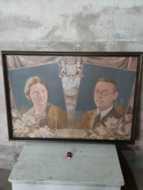Oud Antiek Wandkleed Gobelin Huwelijk Juliana Bernhard 7 Januari 1937