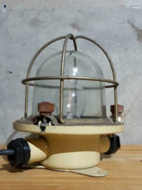 Oude Vintage Scheepslamp Bully Tafellamp Lamp met Kooi