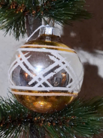 Oude Antiek Vintage Kerstbal 10421 Goud
