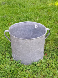 Oude Brocante Zinken Emmer Teil