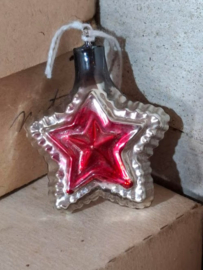Oude Antieke Kerstbal 8215 Ajeko Ster Dubbelzijdig
