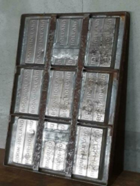 Oude Brocante Vertinde Metalen Matrijs Chocolade Mal Boon